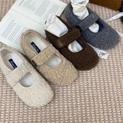 Обувь Мао Мао женская верхняя одежда 2025 зима верхняя одежда новая бархатная плоская Мэри Джейн хлопковая одинарная обувь