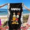 Garfield Print Beach Towel, Versatile Lightweight Absorbent Beach Towel for Pool Surf Yoga Bathroom, Perfect Birthday Holiday Gift