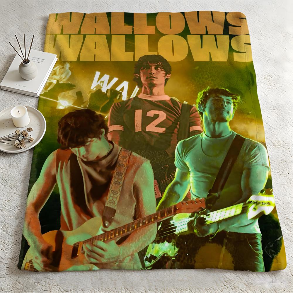 Музыкальный W-Wallows-S Теплое Мягкое Фланелевое Одеяло, Многоцелевое Для Дивана Кровати Кемпинга Путешествий Дремоты