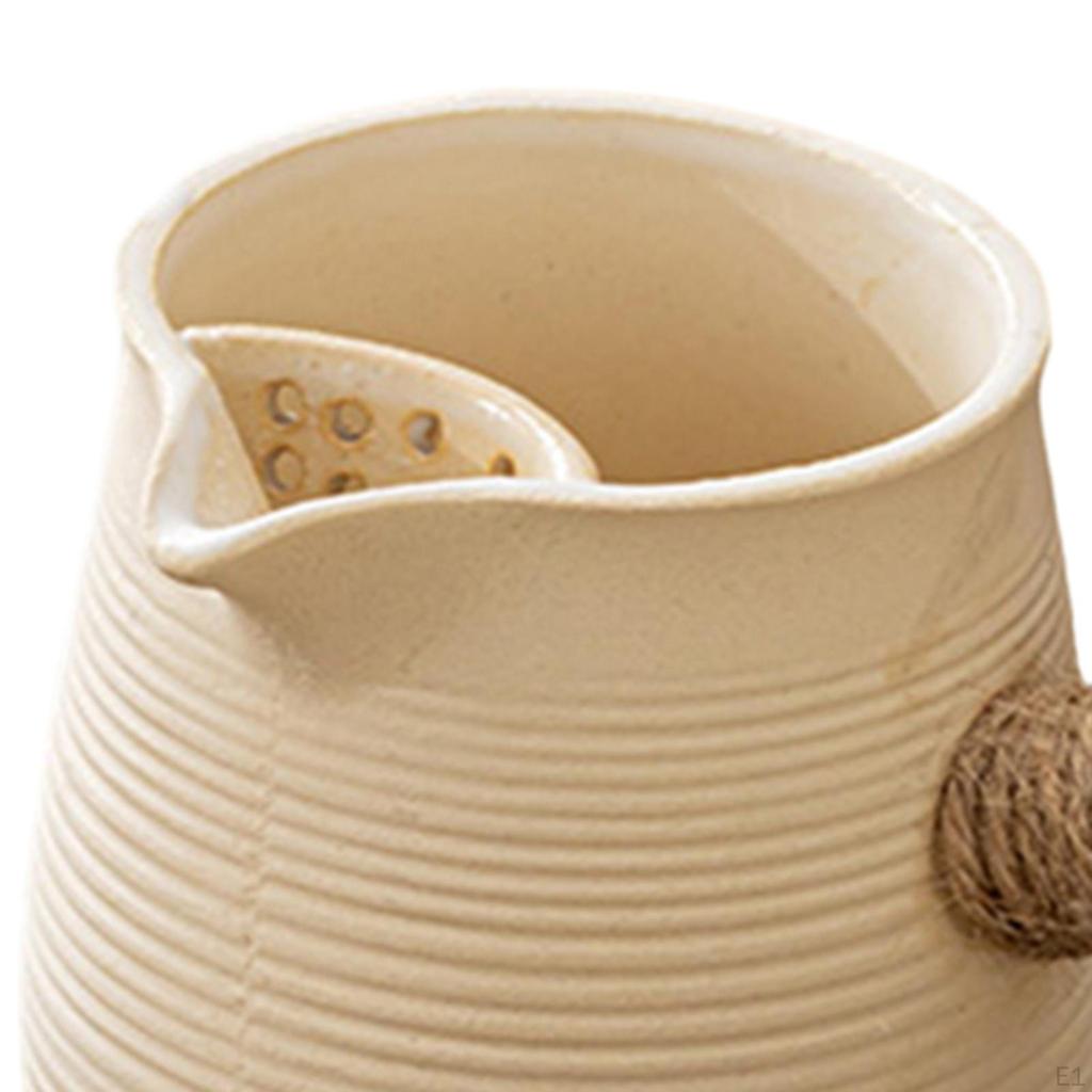 500ml Ceramic Teapot And 6 Cups Loose Leaf Tea Infuser Maker with Anti-scald Handle for