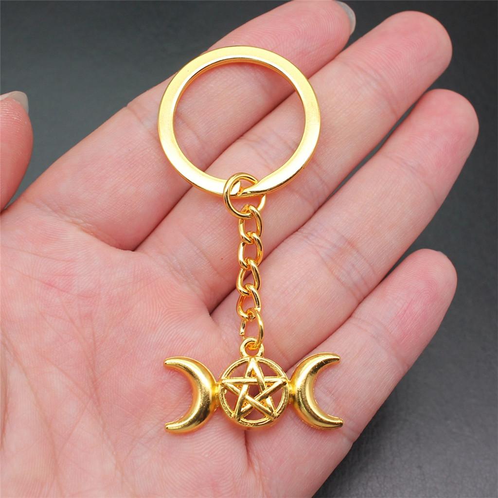 Брелок для ключей «Звезда, Луна, Пентаграмма» для мальчиков, украшения на Новый год, романтические распродажи товаров