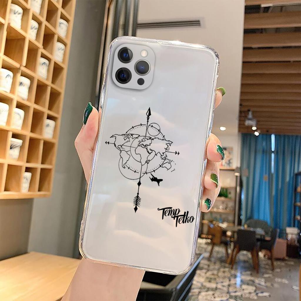 Чехол для телефона с картой мира для пары путешественников Для iPhone 15 14 13 12 11 Pro Max Mini XS XR X 7 8 Plus Чехол-оболочка Силиконовый Парный Fundas