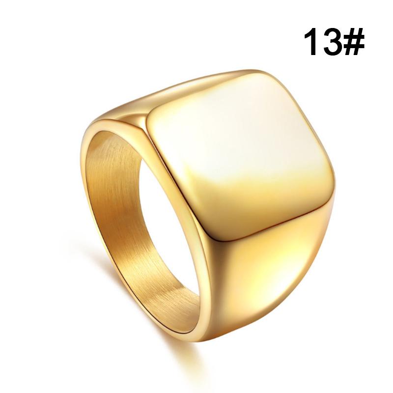 Мужское ювелирное кольцо, простые кольца из нержавеющей стали, цельное полированное классическое модное обручальное кольцо