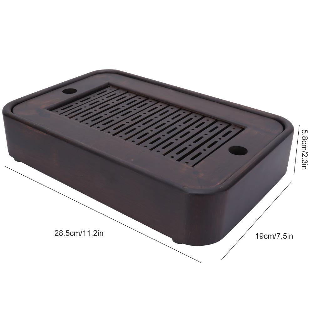 Wood Material Storage Tea Board Rectangular Shape Tea Accessory Tray Bamboo Tea Tray Household Use