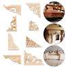 Door Decoration Wooden Figurines Crafts Woodcarving Decorative Corner Appliques Frame Wood Carved