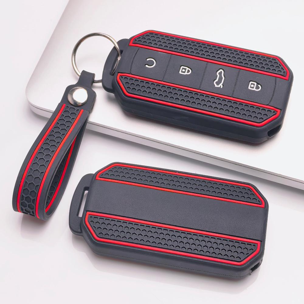 Чехол для брелока Chery Tiggo с брелоком, защита от царапин, ударопрочная защита, мягкая текстура для удобного захвата, отзывчивые кнопки, пылезащитный чехол