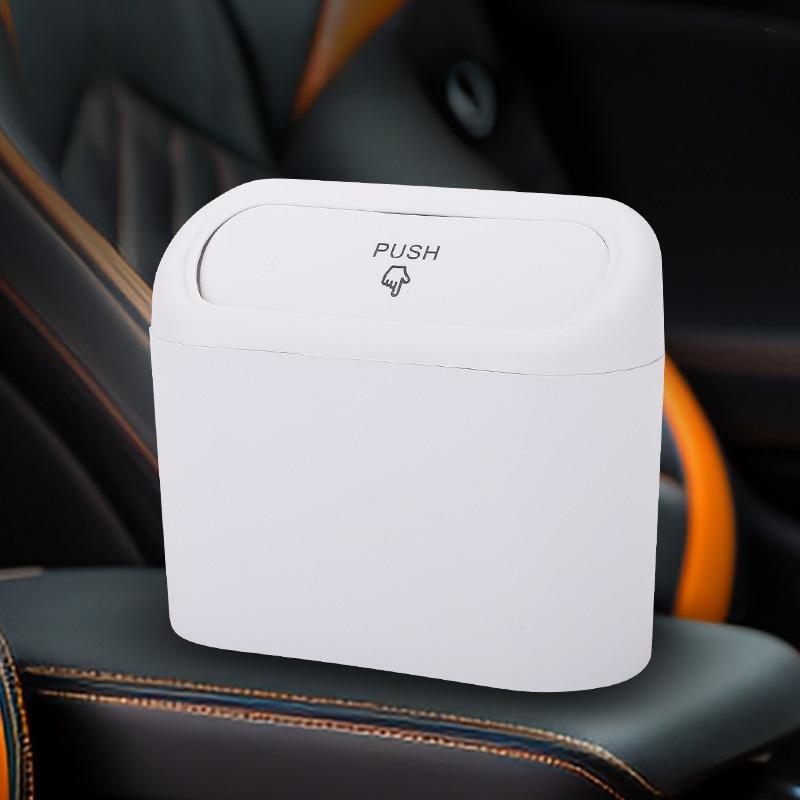 Автомобильное мусорное ведро с крышкой, органайзер-держатель для мусора, с одним рулоном пакетов, мини-герметичный контейнер для хранения для автомобиля, внедорожника, офиса