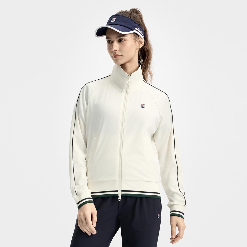 New FILA Tennis Jackets Women's Heron White A11W533502F-WT