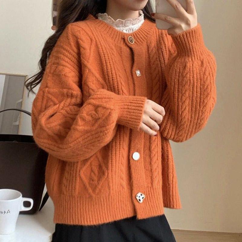 Женский свитер-жакет на осень, короткий, приталенный, удобный, эластичный вязаный кардиган, универсальная повседневная теплая куртка