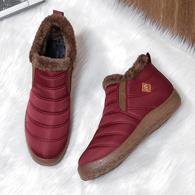 Зимние женские теплые нескользящие туфли на плоской подошве, легкие повседневные мягкие зимние ботинки, удобные утепленные ботинки