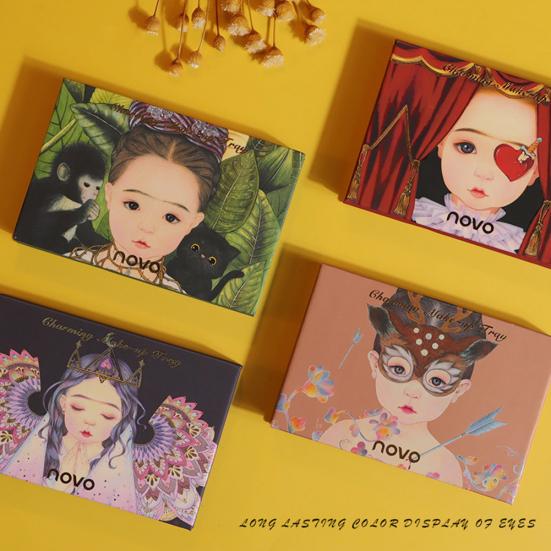 NOVO 8 цветов перламутровая палитра теней для век блестящий пигментный порошок косметическая косметика