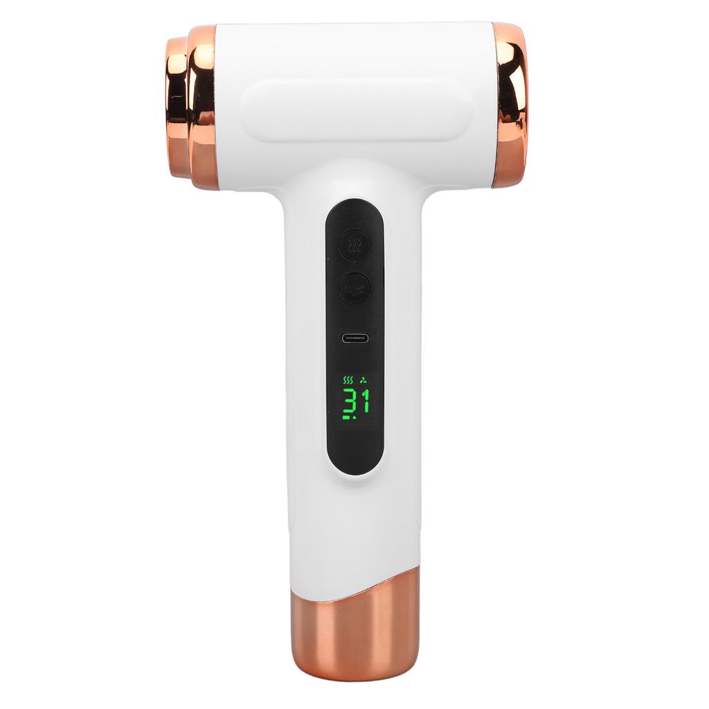 Беспроводной фен для волос портативный дорожный перезаряжаемый легкий горячий холодный обдув 200 Вт для общежития белый