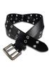 Sealand Long Double Eyelet Fits Waist 40mm Made In Japan Belt, 50-130cm, Wide, Black,