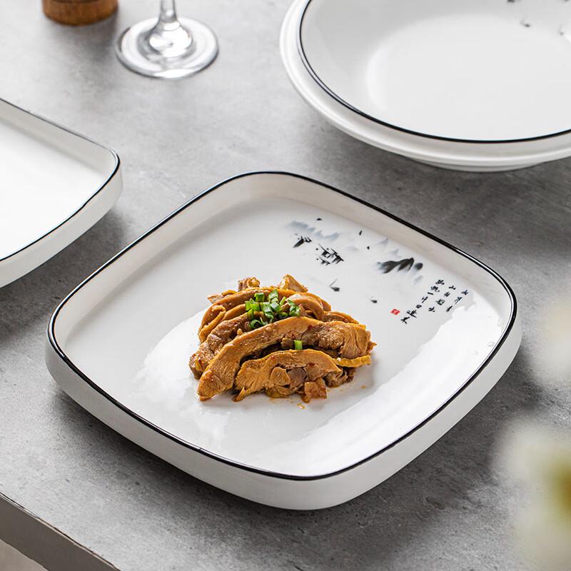 Chinese Irregular Ceramic Dinner Plate