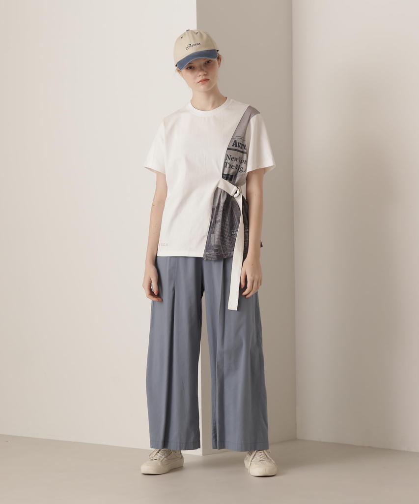 Avirex WEB&DEPOT Exclusive CREPE NY PATTERN PRINT TUNIC, Women's, F 033, Off-White, 783-4135608