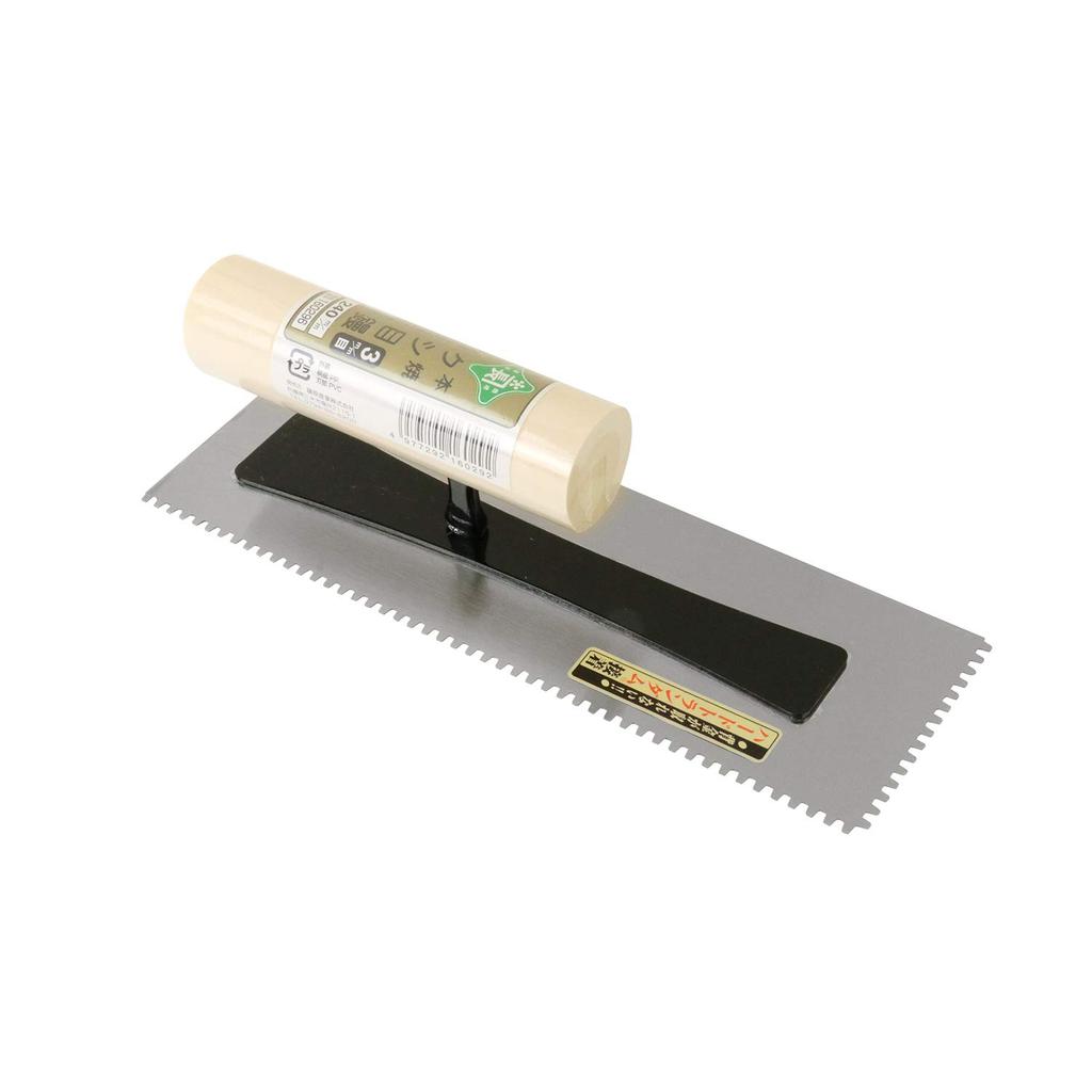 Кельма Midoricho Honyaki Compression 3мм 240мм, Зубчатая, Толщина 0,5мм,