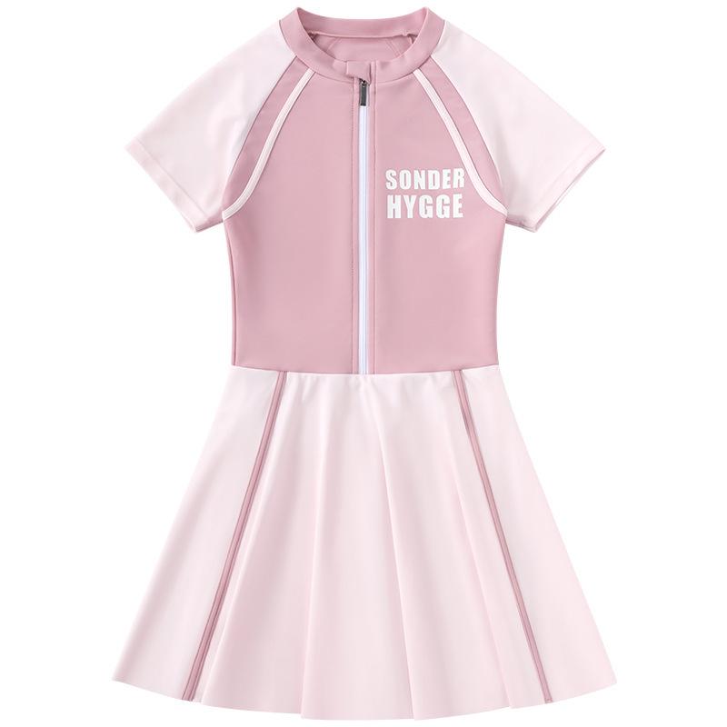 2025 Купальник-платье для девочек быстросохнущий цельный с защитой от солнца