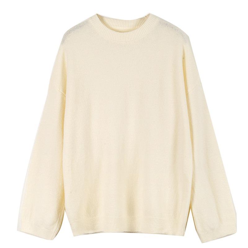 Women S Cozy Loose Fit Crew Neck Long Sleeve Pullover Sweater For Autumn Winter