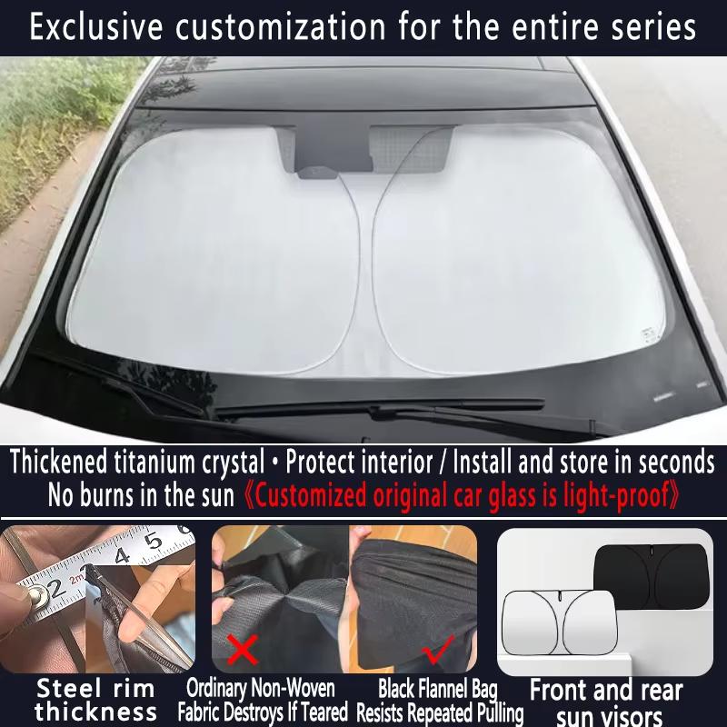 For Volvo XC90 2016~2026 25 MK2 Car Panoramic Sunroof Insulation Roof Visor Electrostatic Adsorption Suede Fabric Sun Protection