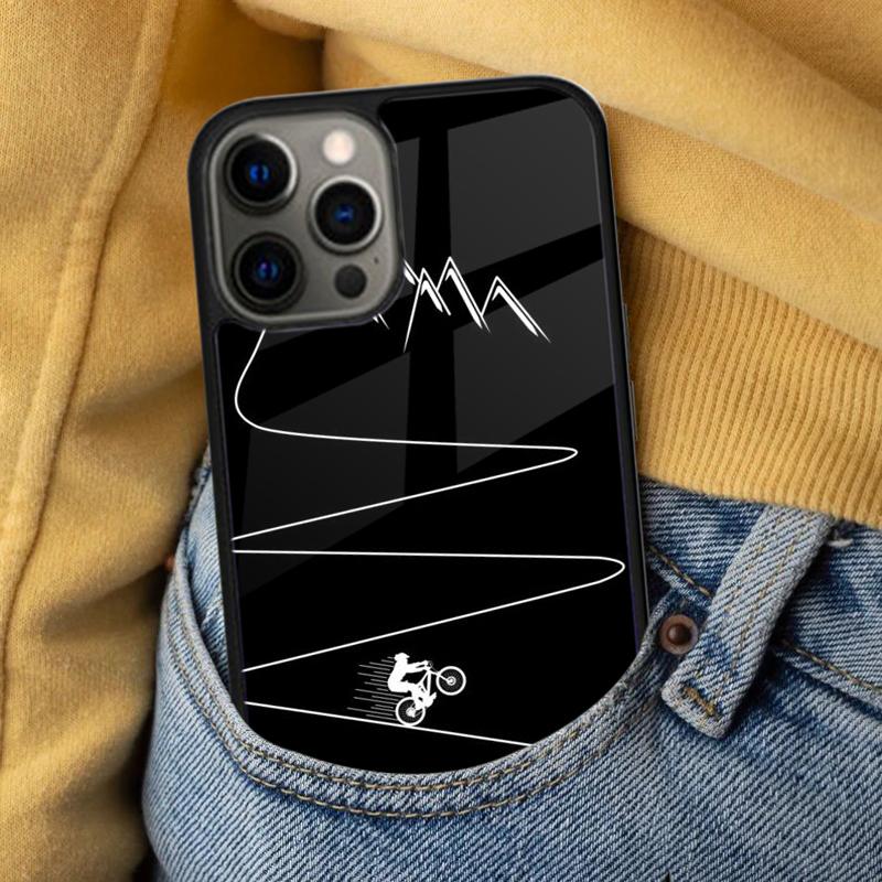 mountain bike Bicycle MTB Magnetic Soft Phone Case for iPhone 16 Promax 15 Pro 13 14 Plus 11 12 Mini MagSafe Coque