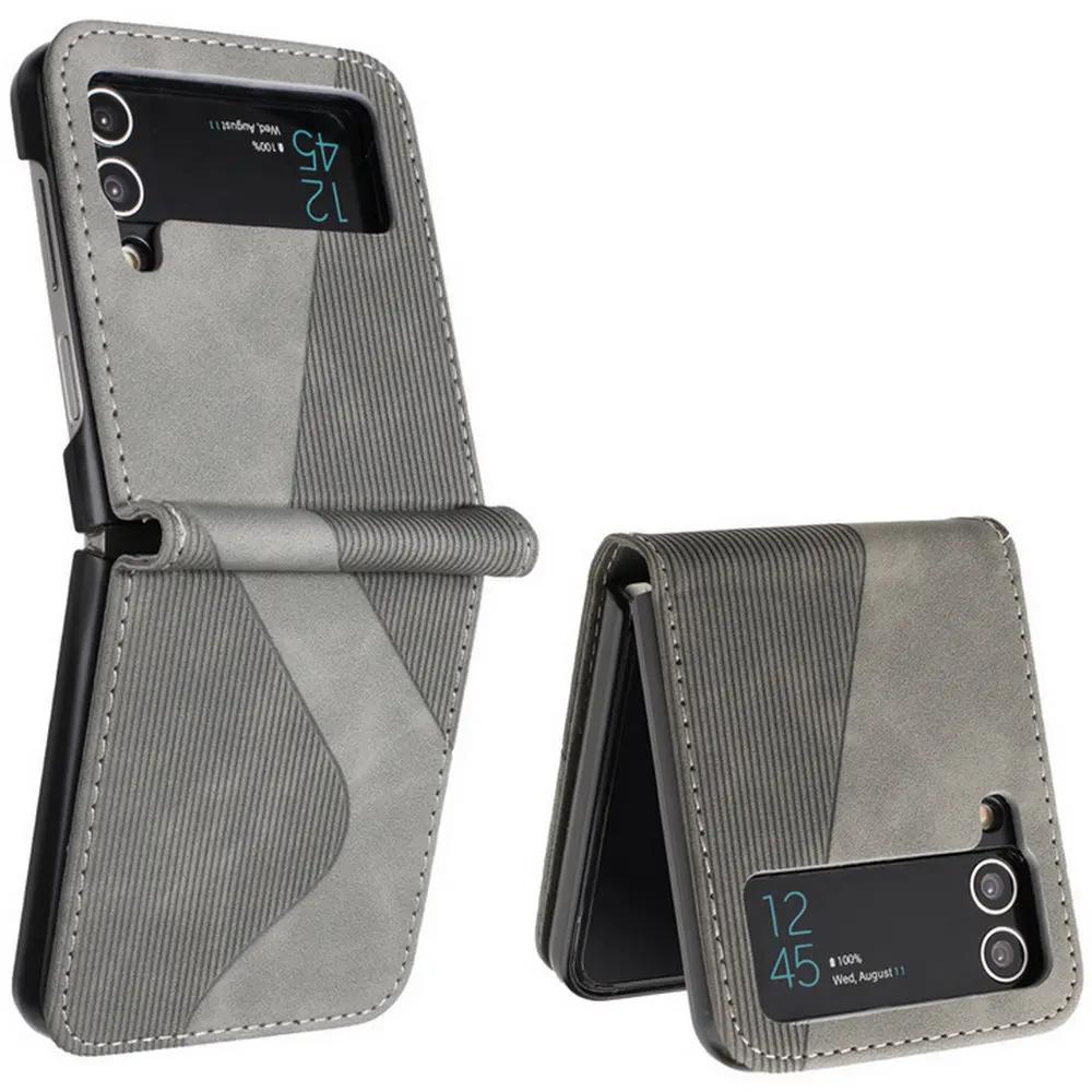 Роскошный чехол для Samsung Z Flip 4 5 6 Flip3 5G Кожаная бронированная задняя крышка для Samsung Galaxy Z Flip 7 FE Чехол Z Flip 3 5 6 7 Funda