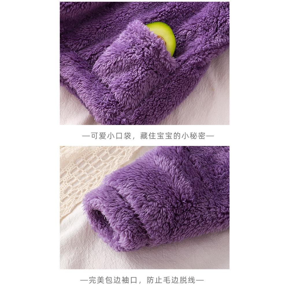 Children's Sleepwear New Autumn and Winter Teddy Bear Home Set Cute Outerwear Warm Jacket