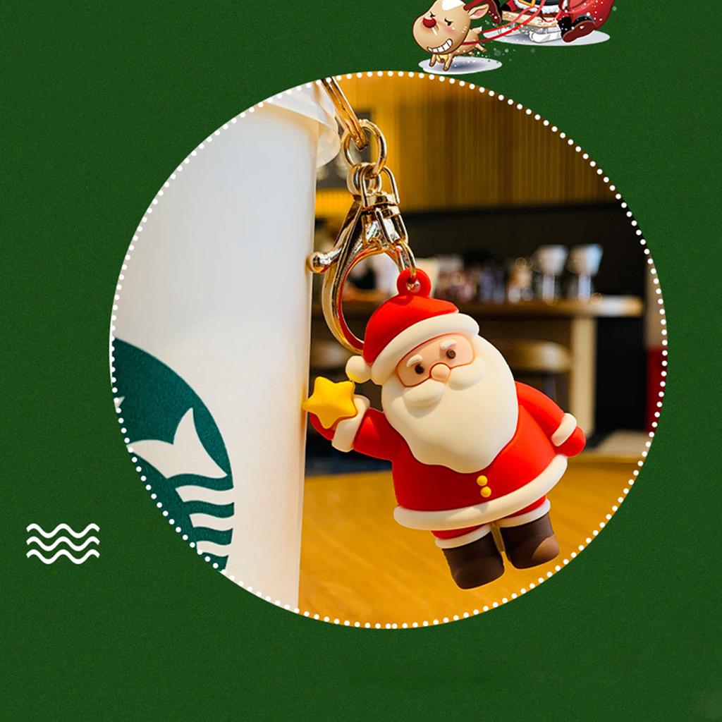 Рождественский брелок милый Санта-Клаус кулон металлический брелок рождественский орнамент брелок для DIY искусства