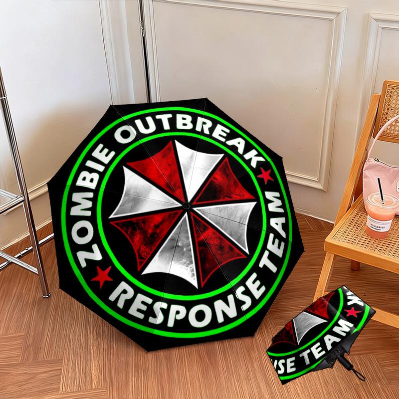 Sci-Fi game Resident Evil, Umbrella Corporation, portable iron art home furnishing, essential for travel and camping, multi-functional umbrella Y4