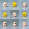 MOC Кубики Печатная Голова Выражение Лица 4 см Фигурка Часть Тела DIY Образовательные Строительные Блоки Игрушки Для Детей Подарок