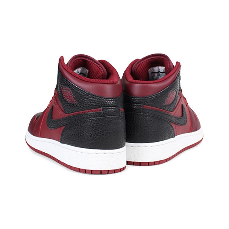 Jordan 1 Mid Team Red Black White GS 554725-601