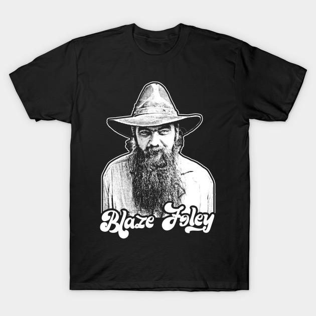 Asian Size Men Black Print T-shirt Blaze Foley // Original Retro Outlaw Country Fan Design No-Cut Heat Transfer Print Cotton Tshirt