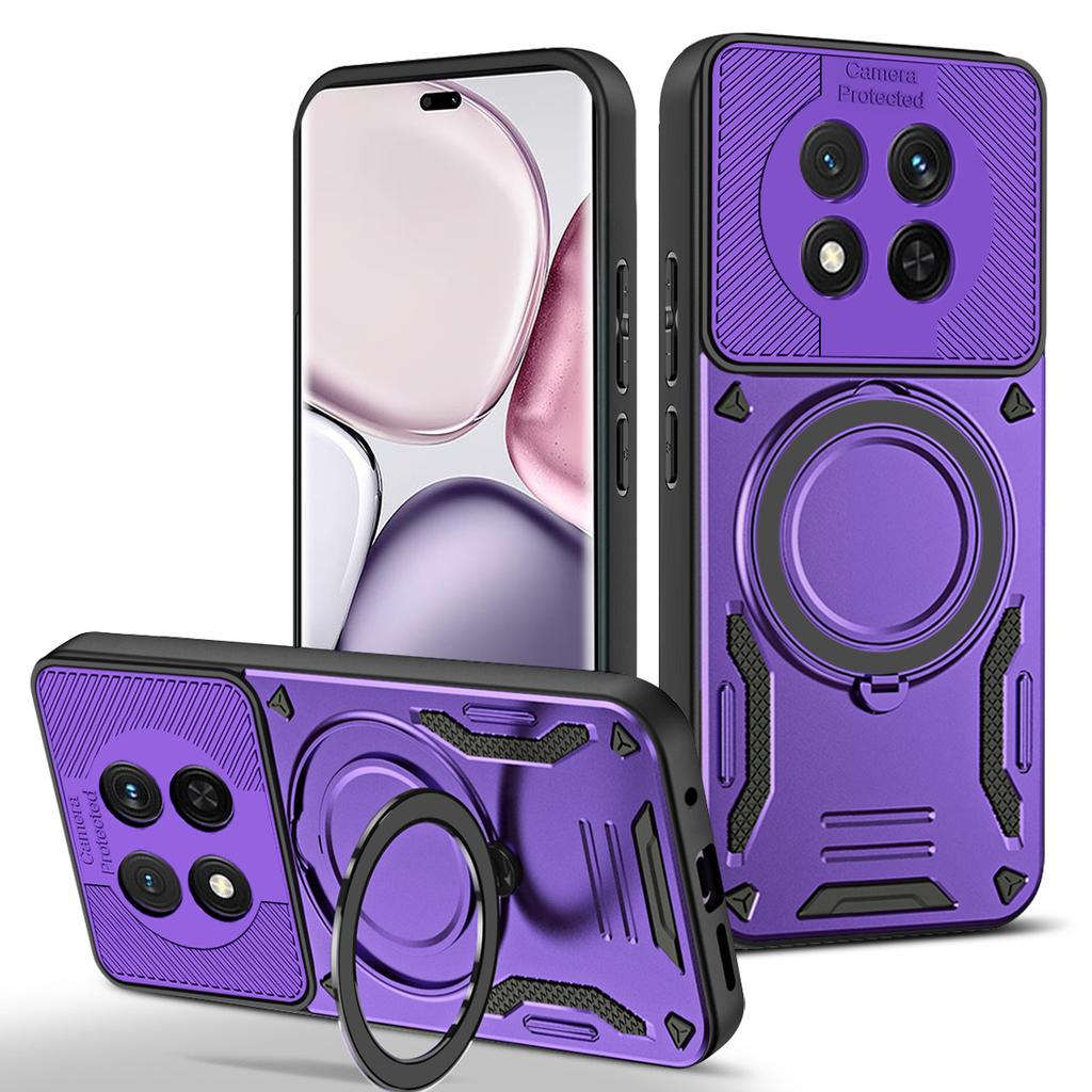 Magnetic Case For Honor Magic7 Lite 5G / X60 Pro 5G / X9c 5G Shockproof TPU + PC Phone Back Cover with Kickstand