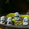 Статуэтка монаха Подарок Милый маленький монах Песчаник Изящные куклы Статуя Будды Сделай сам Китайский стиль Настольная скульптура Прихожая