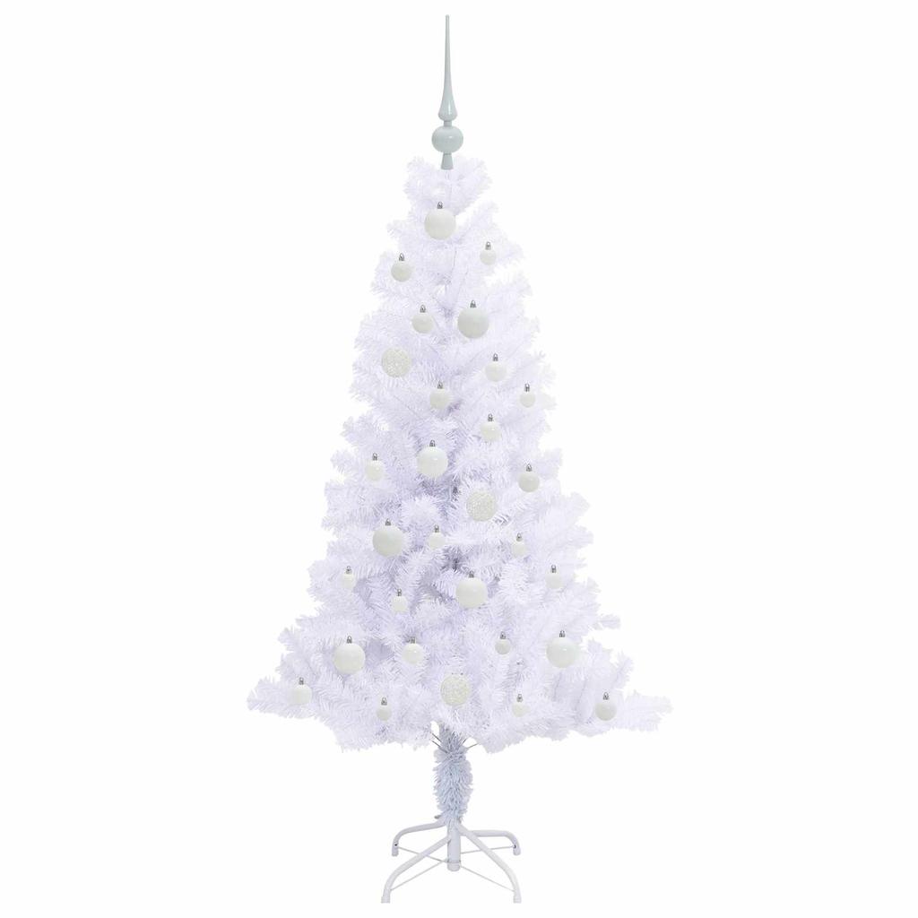 Artificial Christmas Tree White 150 cm PVC and Steel