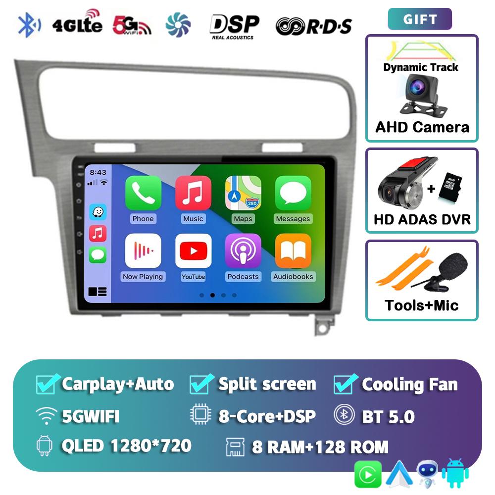 Android 14 Carplay Автомагнитола Для Volkswagen VW Golf 7 2013 - 2016 2017 2018 2019 2020 MK7 Мультимедийный Плеер Стерео Система GPS Головное Устройство