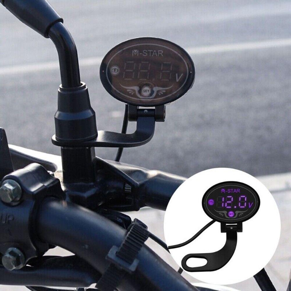 Metal Voltage Display For Car Motorcycle 12V24V Battery Voltmeter Display  Motorcycle