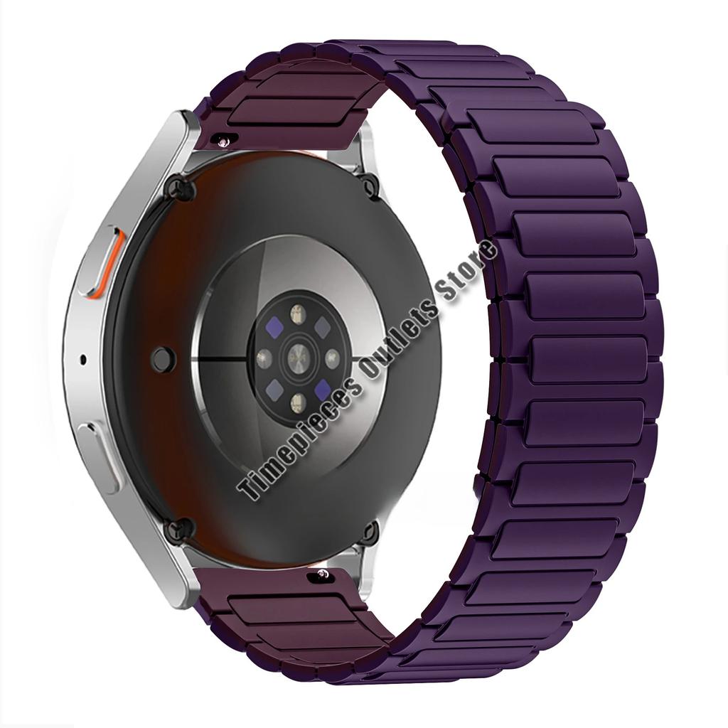 20MM 22MM Magnetic Silicone Strap for Samsung Galaxy Watch 7 FE 6 5 4 40/44mm Classic 5Pro Band for Huawei Watch 5 GT5 Pro 46MM