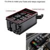 With 41pcs Metallic Pins Universal 12-Slot Relay Box 6 Relays 6 ATCATO Standard Fuses Holder Block