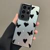 Тонкий чехол IMD с принтом бабочки и сердец любви для Samsung S25 Ultra S24 FE S23 S22 A16 A55 A35 A25 A15 A14 A54 A34, лазерный противоударный чехол для телефона