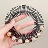 Plastic Full Circle Stretch Flexible Comb Teeth Headband Hair Hoop Band Clip Hairband for Face Washing Fixed Hair Accessories