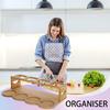 Стеллаж для масляных бутылок, 2 яруса, органайзер для бутылок с оливковым маслом для шкафа, деревянный кухонный органайзер для бутылок, дисплей для хранения бутылок с маслом и уксусом