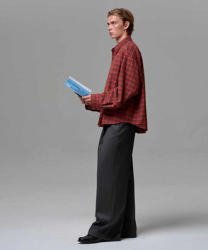 ERA Unisex Vintage Check Shirt - Red