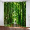 3D Personal Design Printing Pattern Cheap Natural Forest Green Tree Bedroom Living Room Blackout Shading Curtain Decorate