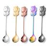Coffee Spoon Fashion Food Grade Lightweight Dessert Spoon Round Edge Lucky Cat Coffee Spoon Tea Spoon for Home