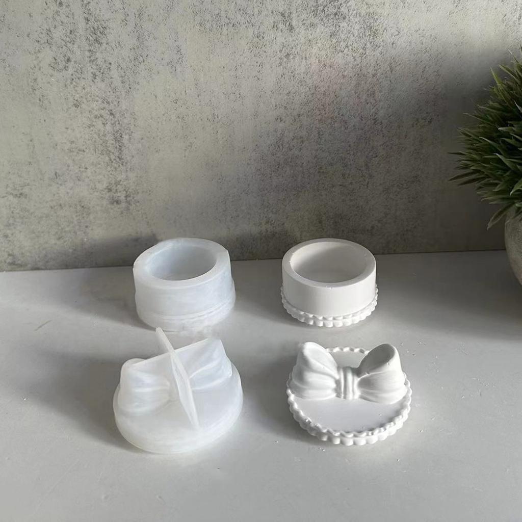 Форма для хранения баночек с бантом, органайзер для ювелирных изделий, силиконовая форма, коробка для хранения бетонной штукатурки, формы для организации энтузиастов