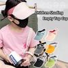 Contrast Color Summer Kid Sunhat Korean Style Children's Empty Top Cap Seamless Sun Hat  Kid