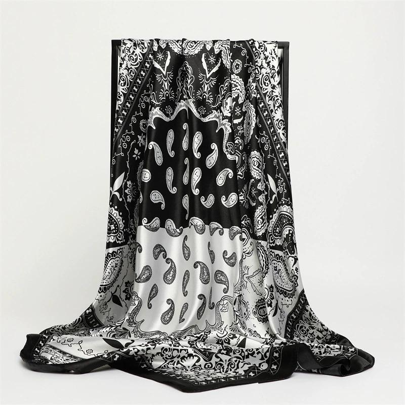 90СМ Женская Мода Квадратная Леди Шаль Красочный Кружевной Шарф Женские Шали с Кистями Шарфы Весна Лето Фото Реквизит Аксессуары