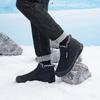 Fashion Winter Men Boots Canvas Plush Warm Snow Men Boots Outdoor Work Casual Cotton Shoes High Top Zips Black Snow Boots Men Shoes