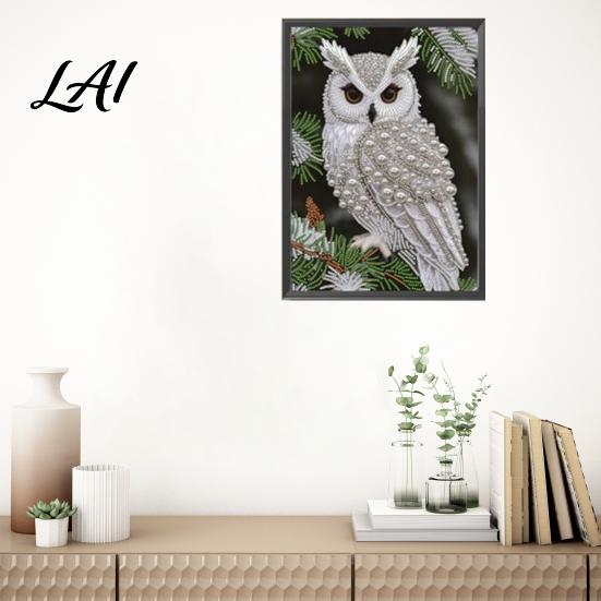 Beginner Diamond Art Owl Kit for Adults Beginners DIY Pearl Painting Rhinestone