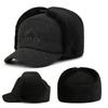 Cotton Plush Winter Men Hat Windproof Earflaps Caps Ski Accessories Fur Earflap Hat  Elderly